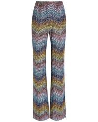 Missoni - Sequin-Embellished Metallic-Knit Trousers - Lyst