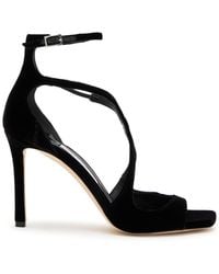Jimmy Choo - Azia 95 Velvet Sandals - Lyst