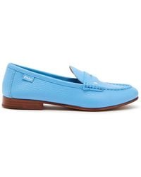 Polo Ralph Lauren - Logo Pebbled Leather Loafers - Lyst