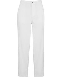 Eileen Fisher White Tapered Jeans