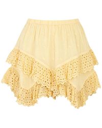 Isabel Marant - Sukira Ruffled Cotton Mini Skirt - Lyst