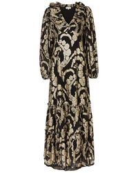 byTiMo - Floral-brocade Georgette Maxi Dress - Lyst