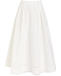 Rohe - Embroidered Cotton-Poplin Midi Skirt - Lyst