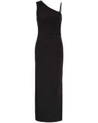 Max Mara - One-Shoulder Gathered Stretch-Jersey Midi Dress - Lyst