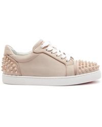 Christian Louboutin - Vieira 2 Stud-embellished Suede Sneakers - Lyst