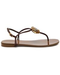 Giuseppe Zanotti - Ganass 10 Jewel-Embellished Leather Sandals - Lyst