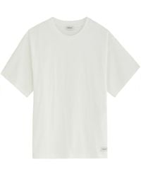 Saint Laurent - Logo-Appliqué Cotton-Blend T-Shirt - Lyst