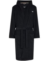 BOSS - Hooded Terry Robe - Lyst