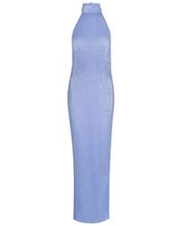 L'idée - Casablanca Sequin Embellished Stretch-Mesh Maxi Dress - Lyst
