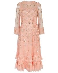 Needle & Thread - Bloom Gloss Embellished Tulle Midi Dress - Lyst