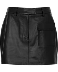 AEXAE - Leather Mini Skirt - Lyst