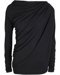 High - Aslant Draped Stretch-Jersey Top - Lyst