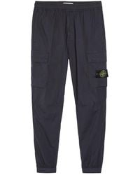 Stone Island - Logo Stretch-Cotton Cargo Trousers - Lyst