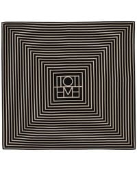 Totême - Totême Striped Logo-print Silk Scarf - Lyst