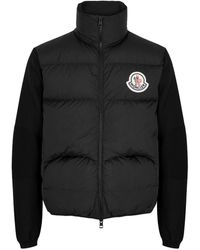 Moncler - Quilted Shell And Ribbed-knit Jacket - Lyst