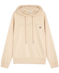Moncler - Logo Hooded Cotton Sweatshirt - Lyst