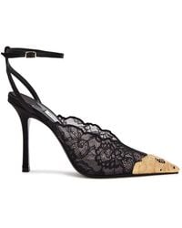 Jimmy Choo - Faiz 100 Lace And Satin Pumps - Lyst