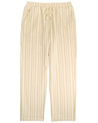 Les Deux - Houston Stripe Cotton-Blend Trousers - Lyst