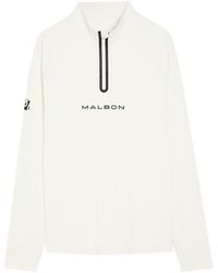 Malbon - Performance Logo Half-Zip Stretch-Jersey Top - Lyst