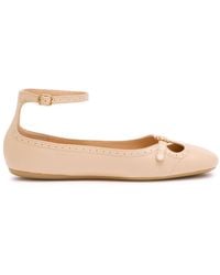 Chloé - Misty Cut-Out Leather Ballet Flats - Lyst