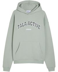 Tala - Logo-Embroidered Hooded Cotton-Blend Sweatshirt - Lyst