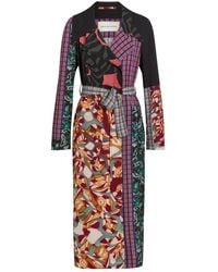 Dries Van Noten - Rolana Printed Crepe Trench Coat - Lyst