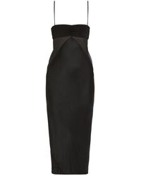 Rick Owens - Panelled Satin Midi Slip Dress - Lyst