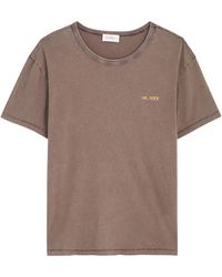 Second Layer - Printed Cotton T-Shirt - Lyst