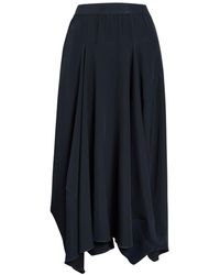 High - Aubrey Draped Stretch-Jersey Midi Skirt - Lyst