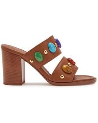 Gianvito Rossi - Pasha Embellished Leather Sandals - Lyst