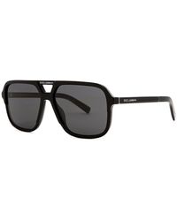 Dolce & Gabbana - Angel Polarised Aviator-Style Sunglasses - Lyst