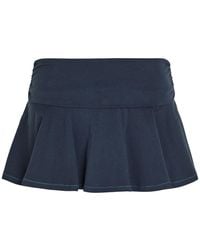 Skims - Foldover Stretch-Cotton Mini Skort - Lyst