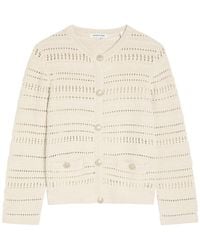 Veronica Beard - Bellingham Pointelle-Knit Cotton Cardigan - Lyst
