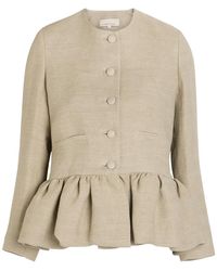 LIBEROWE - Peplum-Hem Linen Jacket - Lyst