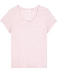 American Vintage - Jacksonville Slubbed Cotton-blend T-shirt - Lyst