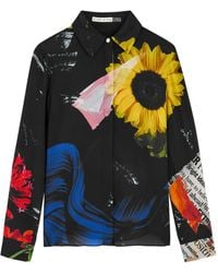 Alice + Olivia - Willa Printed Silk Shirt - Lyst