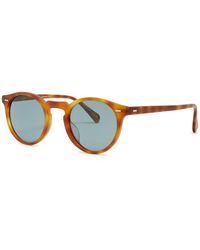 Oliver Peoples - Gregory Peck Sun Round-frame Sunglasses - Lyst
