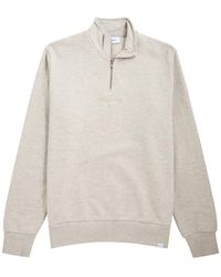 Les Deux - Dexter Logo Half-Zip Cotton Sweatshirt - Lyst