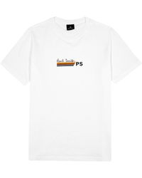 PS by Paul Smith - Script Logo-print Cotton T-shirt - Lyst