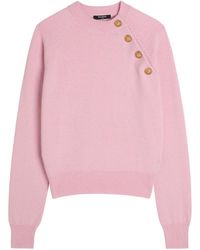 Balmain - Embellished Wool And Cashmere-Blend Jumper - Lyst