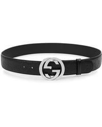 Gucci - gg Embossed Leather Belt - Lyst