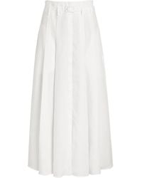 Gabriela Hearst - Dugald Pleated Linen Maxi Skirt - Lyst