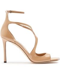 Jimmy Choo - Azia 95 Patent Leather Sandals - Lyst