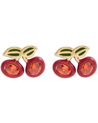 COACH - Cherry Embellished Stud Earrings - Lyst
