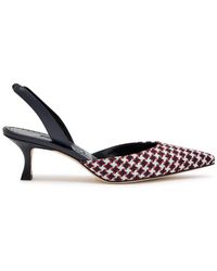 Manolo Blahnik - Carolyn 50 Houndstooth Slingback Pumps - Lyst