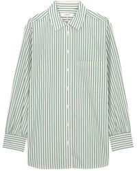 FRAME - Oversized Striped Cotton Poplin Shirt - Lyst