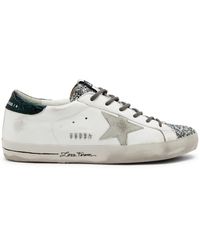 Golden Goose - Superstar Distressed Leather Sneakers - Lyst