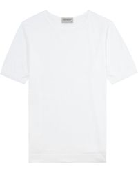 John Smedley - Belden Knitted Cotton T-Shirt - Lyst