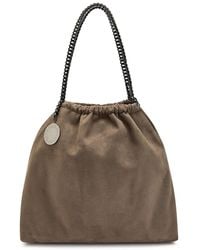 Stella McCartney - Falabella Medium Drawstring Faux Suede Tote - Lyst