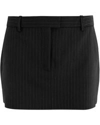 Acne Studios - Ina Pinstriped Wool-Blend Mini Skirt - Lyst